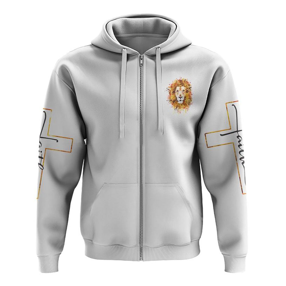 Way Maker Miracle Worker Faith Lion Watercolor All Over Print 3D Hoodie, Christian Hoodie, Christian Sweatshirt, Bible Verse Shirt