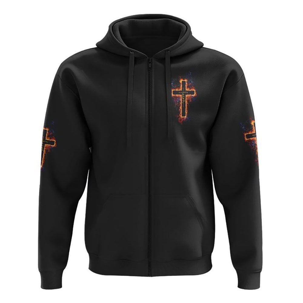 Way Maker Miracle Worker Fire Cross All Over Print 3D Hoodie, Christian Hoodie, Christian Sweatshirt, Bible Verse Shirt