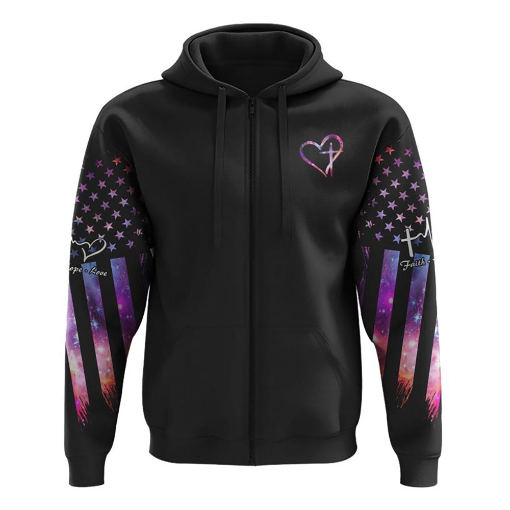 Way Maker Miracle Worker Galaxy Wings Cross All Over Print 3D Hoodie, Christian Hoodie, Christian Sweatshirt, Bible Verse Shirt