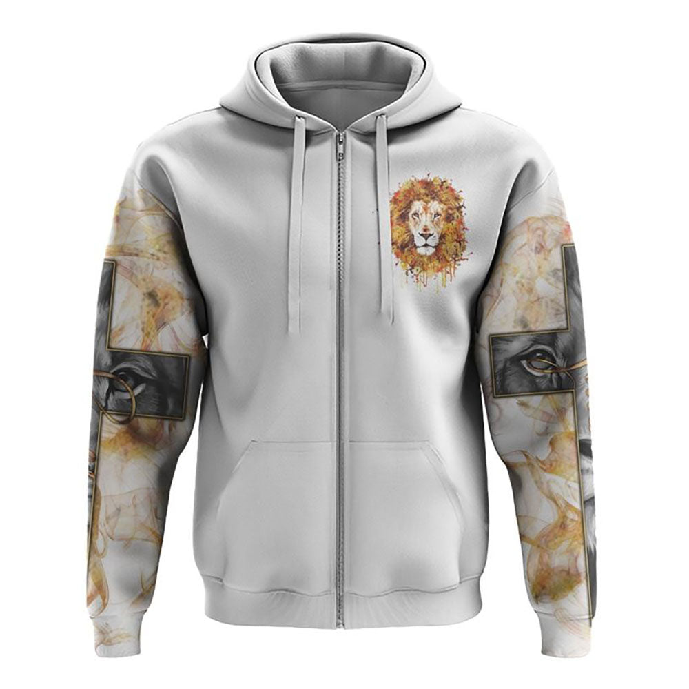 Way Maker Miracle Worker Half Lion Smoke All Over Print 3D Hoodie, Christian Hoodie, Christian Sweatshirt, Bible Verse Shirt