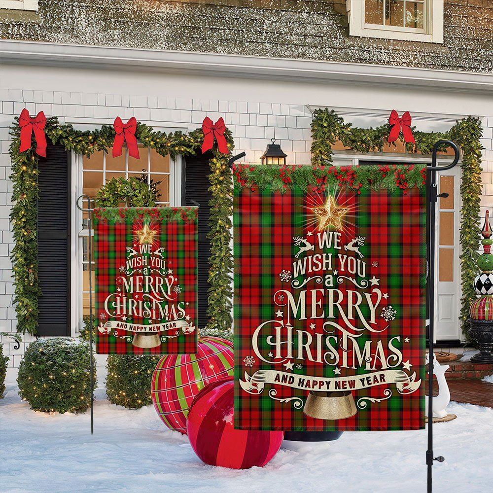 We Wish You A Merry Christmas and Happy New Year Flag, Christmas Garden Flag, Home Decor Accessories, Christmas Outdoor Decor Ideas