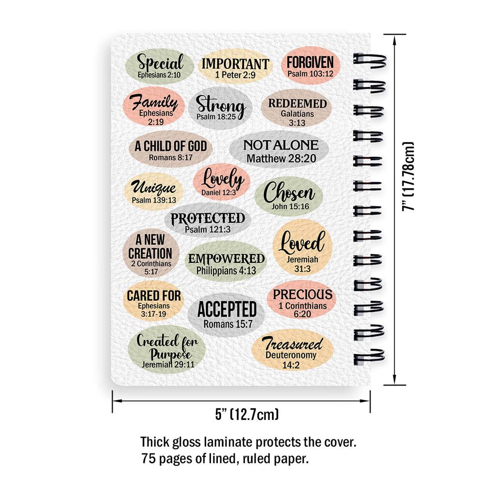 What God Says About You Animal Personalized Spiral Journal, Inspiration Gifts For Christian People