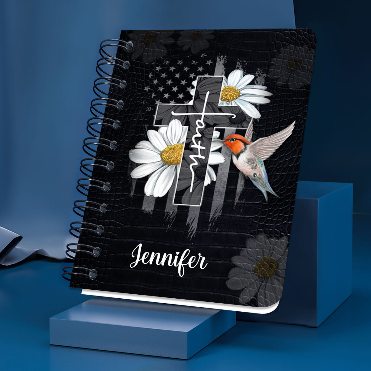 Whatever You Do Work At It With All Your Heart Personalized Spiral Journal, Christian Art Gifts Journal