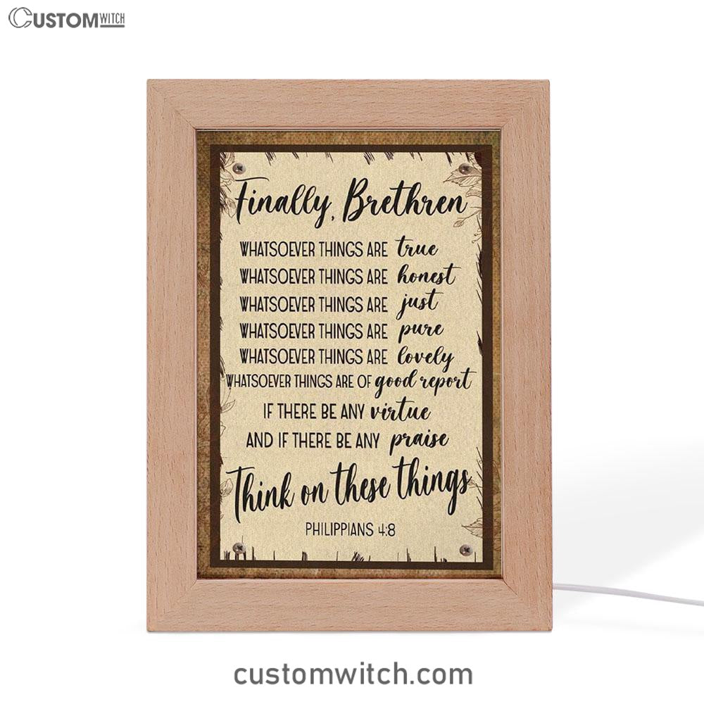 Whatsoever Things Are True Philippians 48 Bible Verse Decor Art - Bible Verse Decor - Scripture Art
