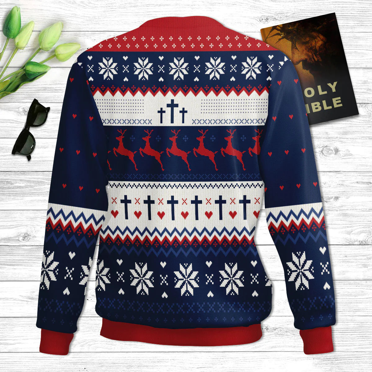 With God All Things Are Possible Matthew 1926 Ugly Christmas Sweater - Christian Unisex Sweater - Religious Christmas Gift