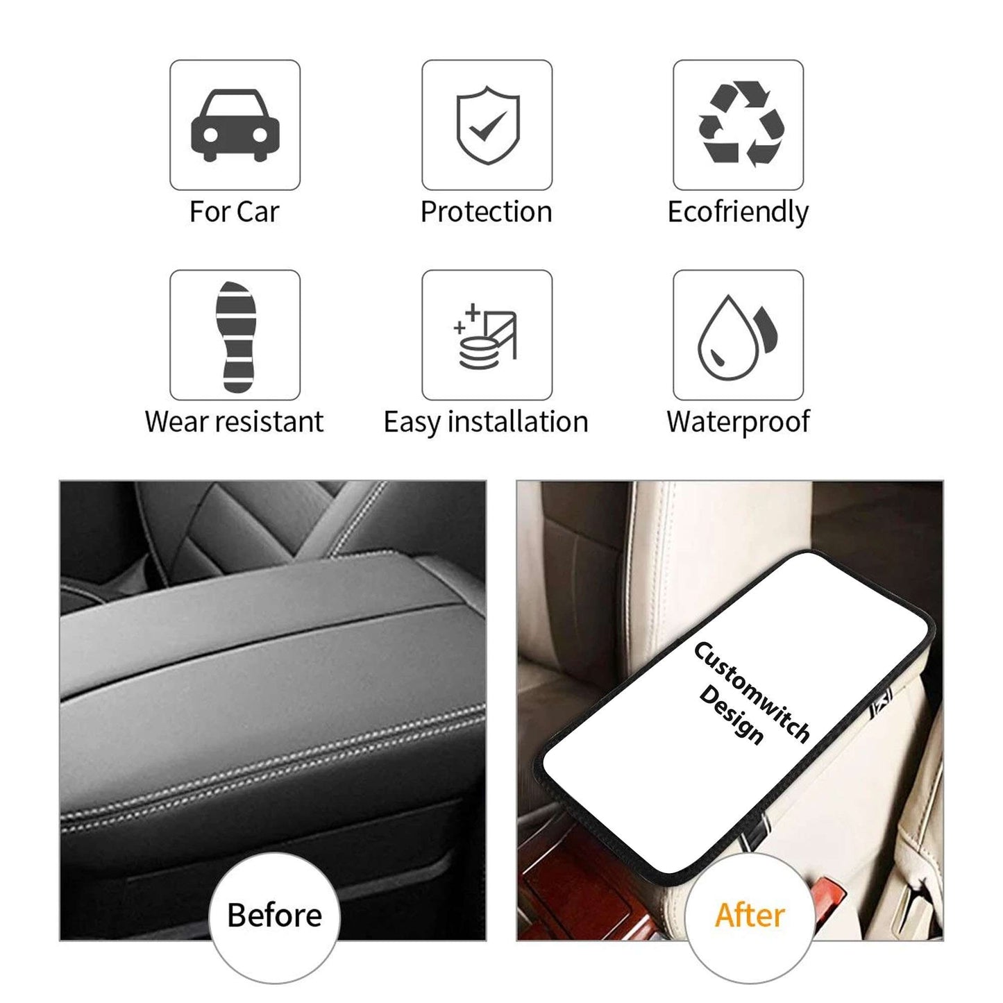 Christian Accept What Is Let Go Of What Was And Have Faith Car Center Console Cover, Religious Car Armrest Accessories