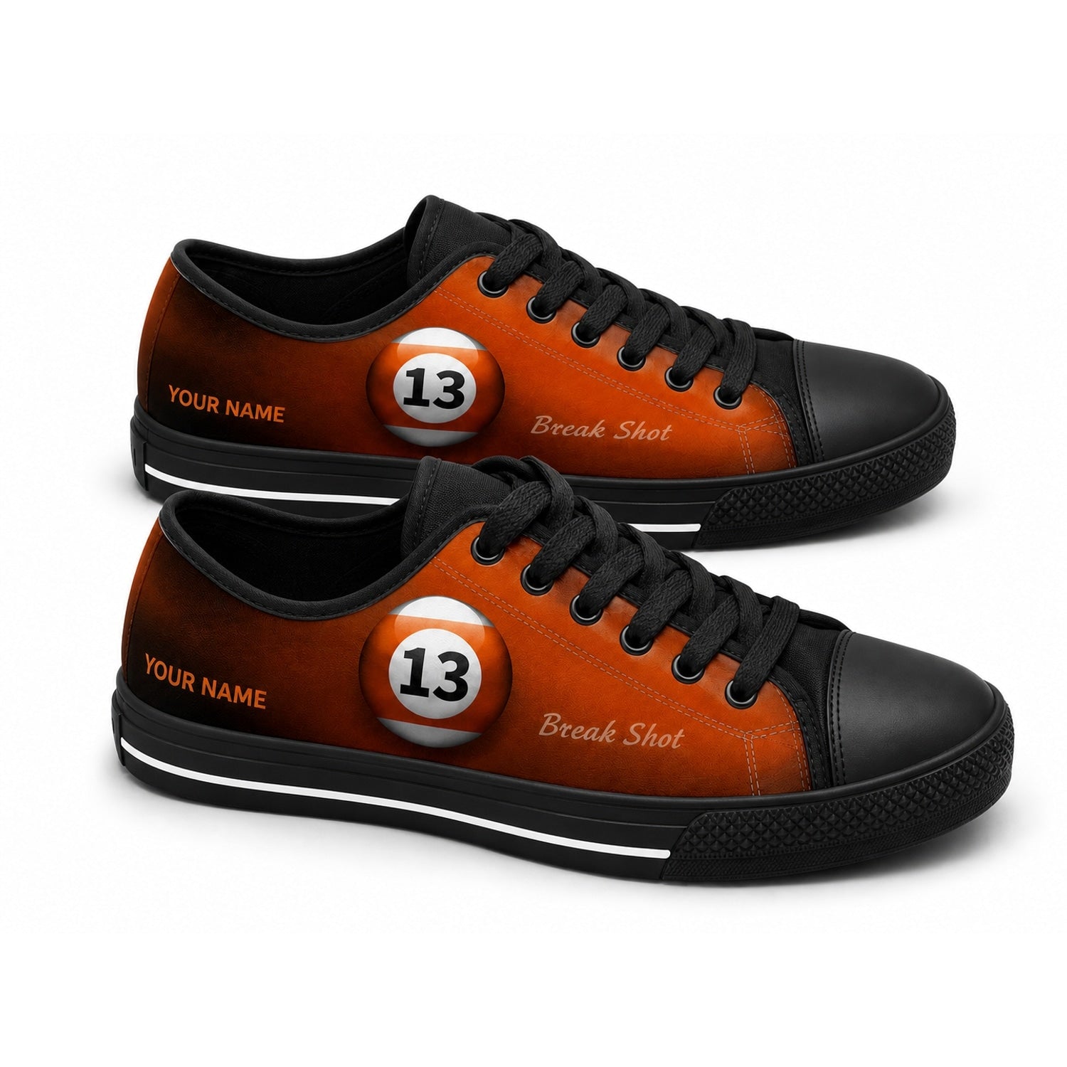 13 Eight Ball Classic Personalized Low Top Shoes Black Shoes