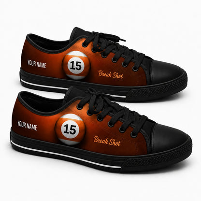 15 Ball Break Shot Retro Custom Low Top Shoes Black Shoes