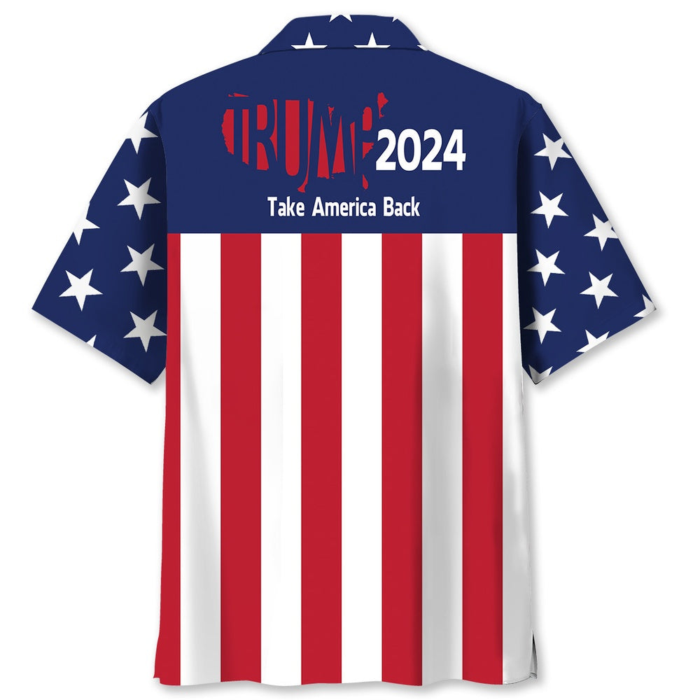 2024 America Hawaiian Shirt, Funny Hawaiian Shirt, Usa Hawaiian Shirt, Vintage Hawaiian Shirts