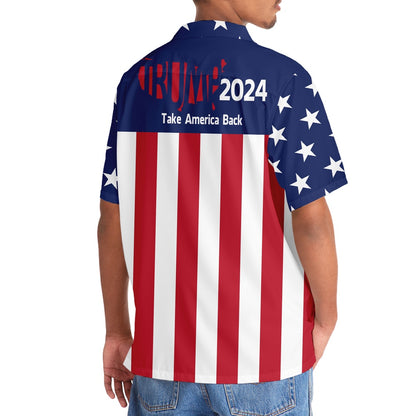 2024 America Hawaiian Shirt, Funny Hawaiian Shirt, Usa Hawaiian Shirt, Vintage Hawaiian Shirts