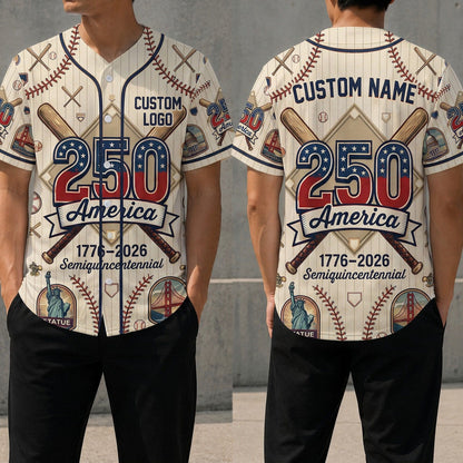 Custom 250th Anniversary America Baseball Jersey 1776-2026