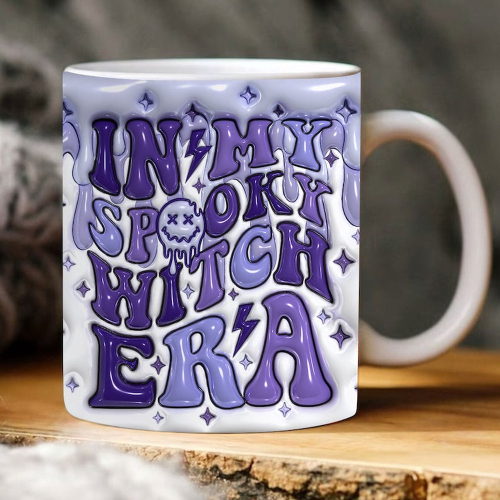 3D Inflated In My Spooky Witch Era Mug, 3D Coffee Mug, Cute 3D Inflated Mug, Birthday Gift, Christimas Gift