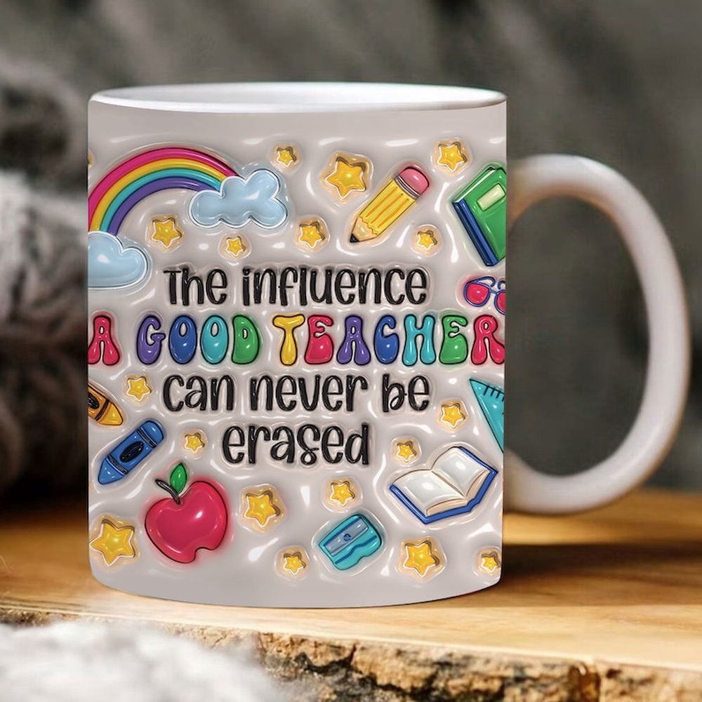 3D Inflated Teacher Mug, 3D A Good Teacher Club Inflated Mug, Teacher 3D Coffee Mug, Back To School Mug