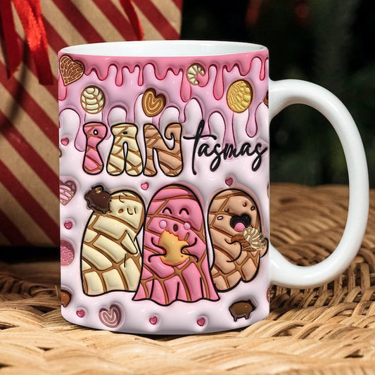 3D Pantasmas Ghost Inflated Mug, 3D Coffee Mug, Cute 3D Inflated Mug, Birthday Gift, Christimas Gift