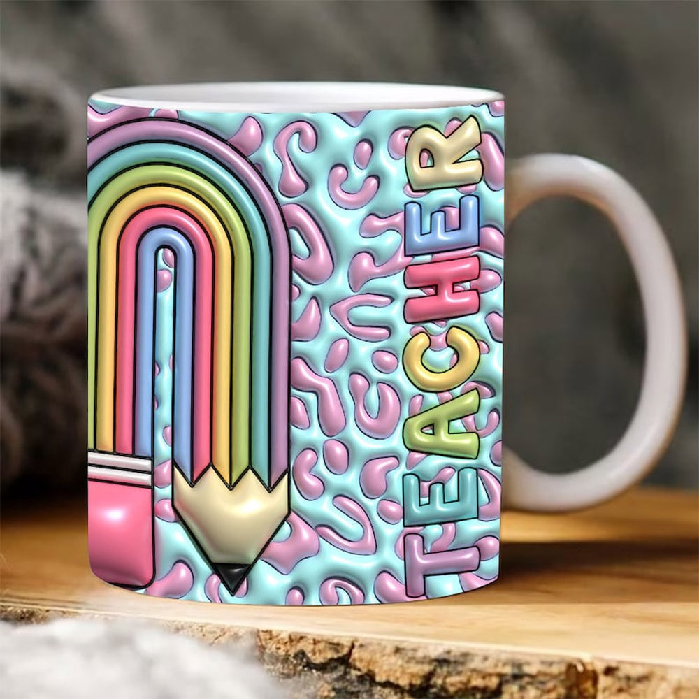 3D Puffy Mug, 3D Coffee Mug, Cute 3D Inflated Mug, Birthday Gift, Christimas Gift