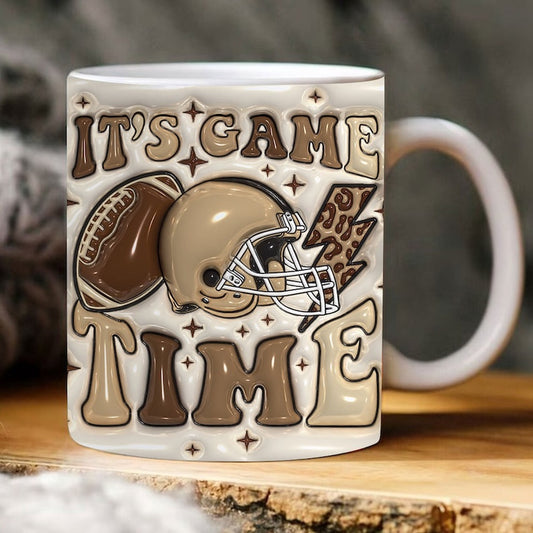 3D Tis The Game Inflated Mug, 3D Coffee Mug, Cute 3D Inflated Mug, Birthday Gift, Christimas Gift