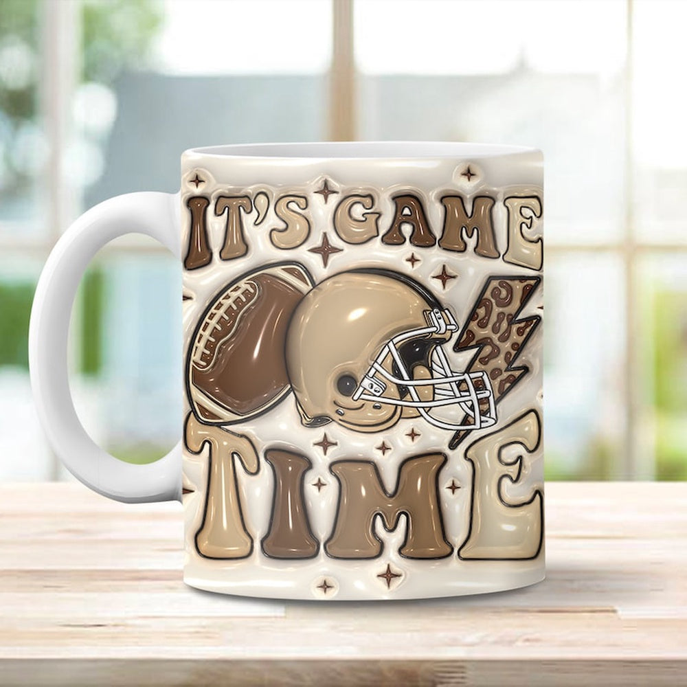 3D Tis The Game Inflated Mug, 3D Coffee Mug, Cute 3D Inflated Mug, Birthday Gift, Christimas Gift