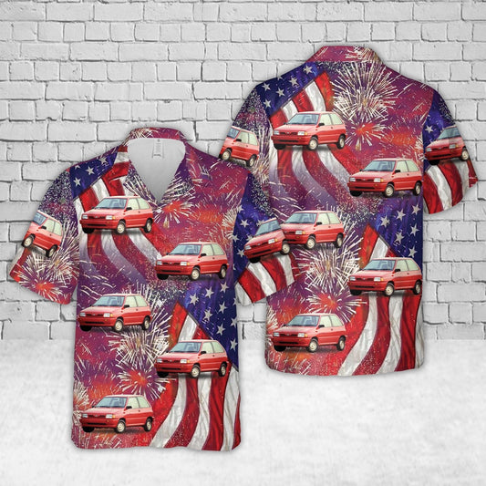 4Th Of July Hawaiian Shirts, 1993 Ford Festiva 4th Of July Hawaiian Shirt, Hawaiian Beach Shirts For Men Women