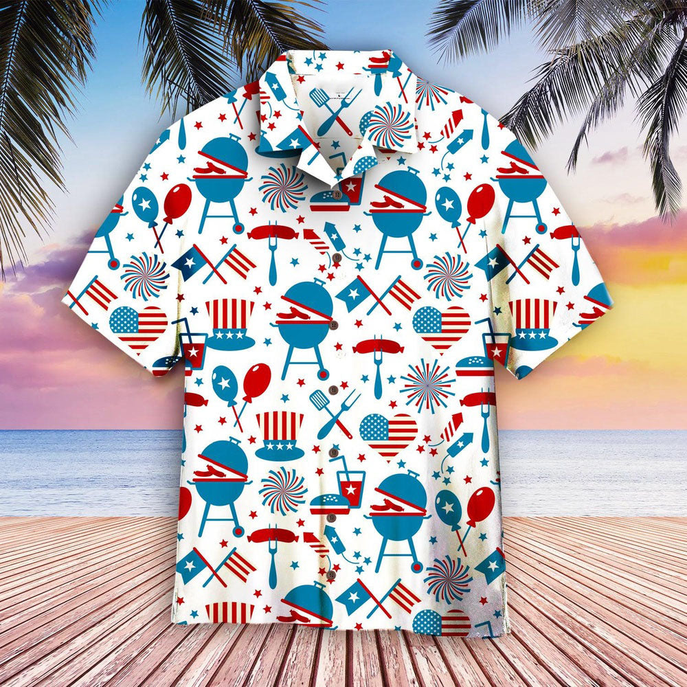 4Th Of July Hawaiian Shirts, 4Th July Party Memorial Day Hawaiian Shirt