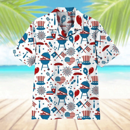 4Th Of July Hawaiian Shirts, 4Th July Party Memorial Day Hawaiian Shirt
