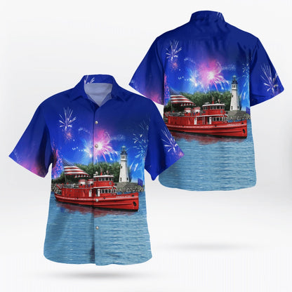 4Th Of July Hawaiian Shirts, 4Th Of July Buffalo Fire Department Edward Hawaiian Shirt