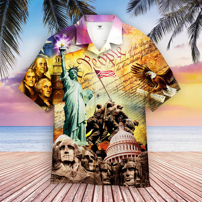 4Th Of July Hawaiian Shirts, 4Th Of July God Bless America Hawaiian Shirts