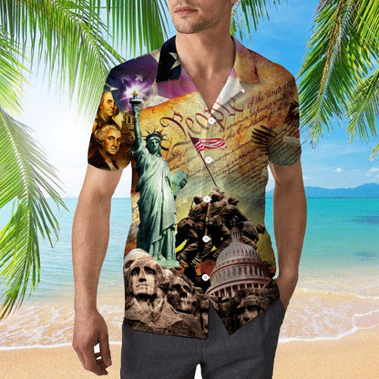 4Th Of July Hawaiian Shirts, 4Th Of July God Bless America Hawaiian Shirts