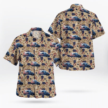 4Th Of July Hawaiian Shirts, 4Th Of July Med Express Ambulance Service Hawaiian Shirt