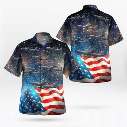 4Th Of July Hawaiian Shirts, 4Th Of July Nebraska Air National Guard Hawaiian Shirt