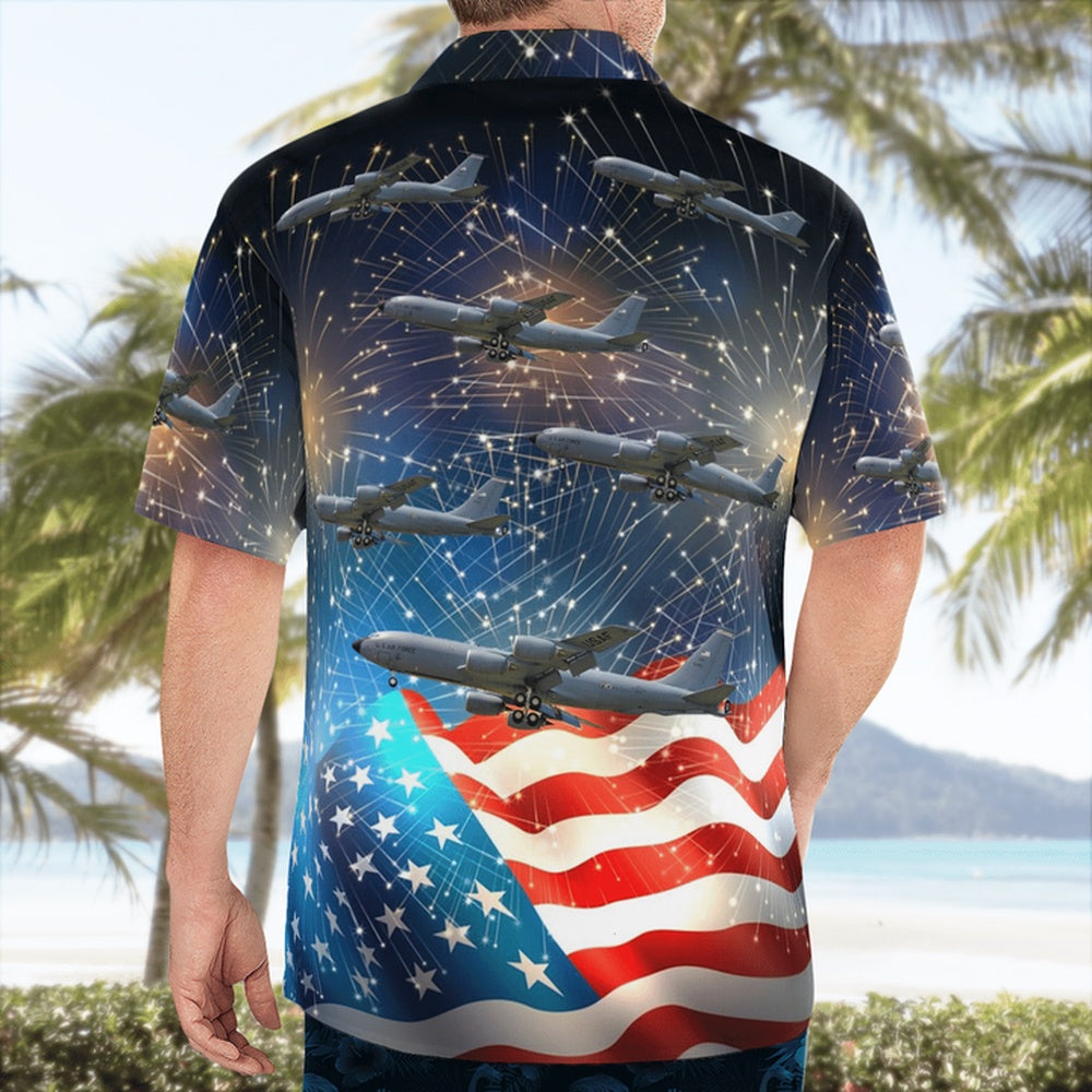4Th Of July Hawaiian Shirts, 4Th Of July Nebraska Air National Guard Hawaiian Shirt