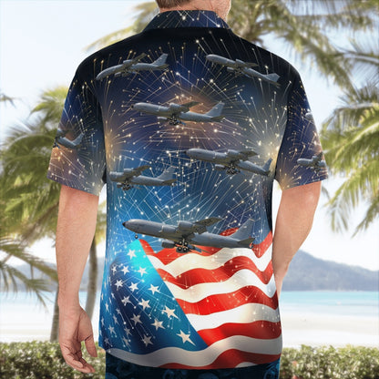 4Th Of July Hawaiian Shirts, 4Th Of July Nebraska Air National Guard Hawaiian Shirt