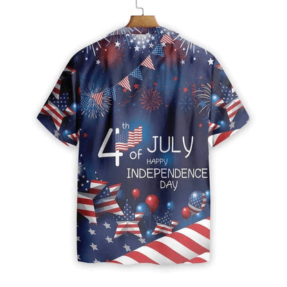 4Th Of July Hawaiian Shirts, 4Th Of July Watercolor Hawaiian Shirt, American Flag Fireworks Hawaiian Shirt
