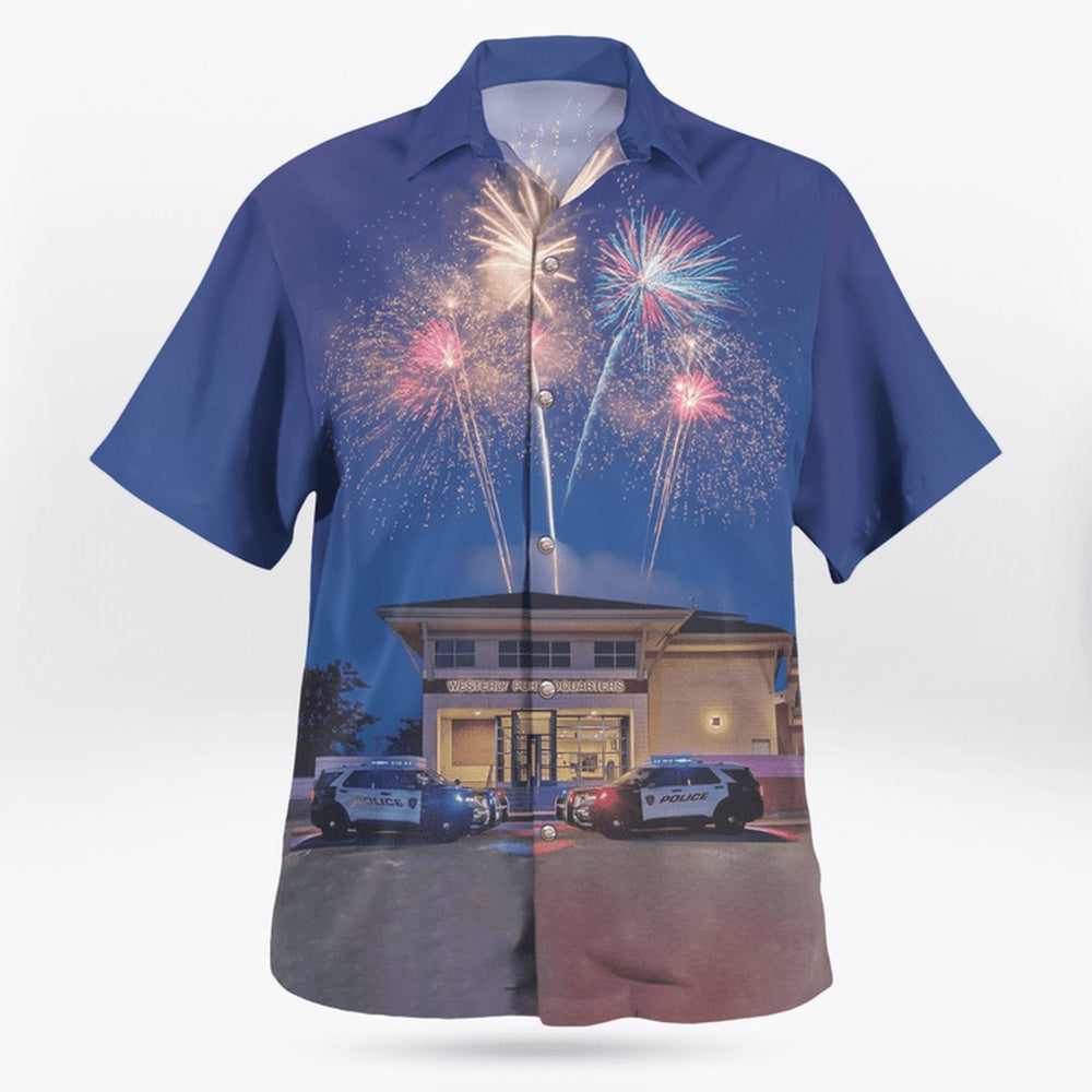 4Th Of July Hawaiian Shirts, 4Th Of July Westerly Police Department Hawaiian Shirt