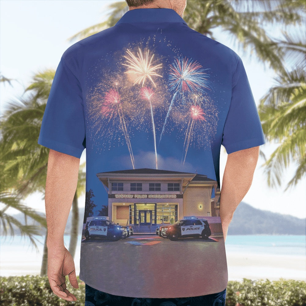 4Th Of July Hawaiian Shirts, 4Th Of July Westerly Police Department Hawaiian Shirt