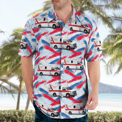 4Th Of July Hawaiian Shirts, 4th Of July Saranac Lake Volunteer Rescue Squad Hawaiian Shirt