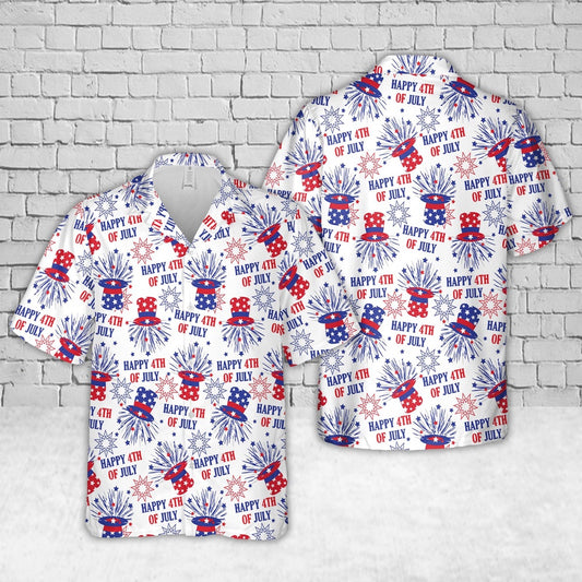 4Th Of July Hawaiian Shirts, 4th of July Party Hawaiian Shirt, Hawaiian Beach Shirts For Men Women