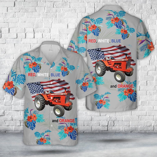 4Th Of July Hawaiian Shirts, Allis Chalmers D21 Tractor 4th Of July Hawaiian Shirt, Hawaiian Beach Shirts For Men Women