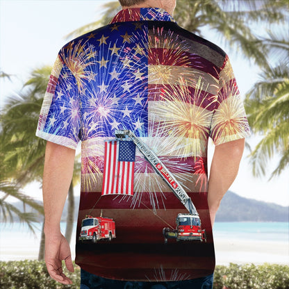 4Th Of July Hawaiian Shirts, Belfry Volunteer Fire Department Belfry, Kentucky 4Th Of July Hawaiian Shirts