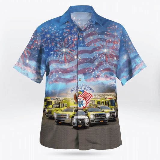 4Th Of July Hawaiian Shirts, Belgium Cold Springs Fire Department 4Th Of July Hawaiian Shirts