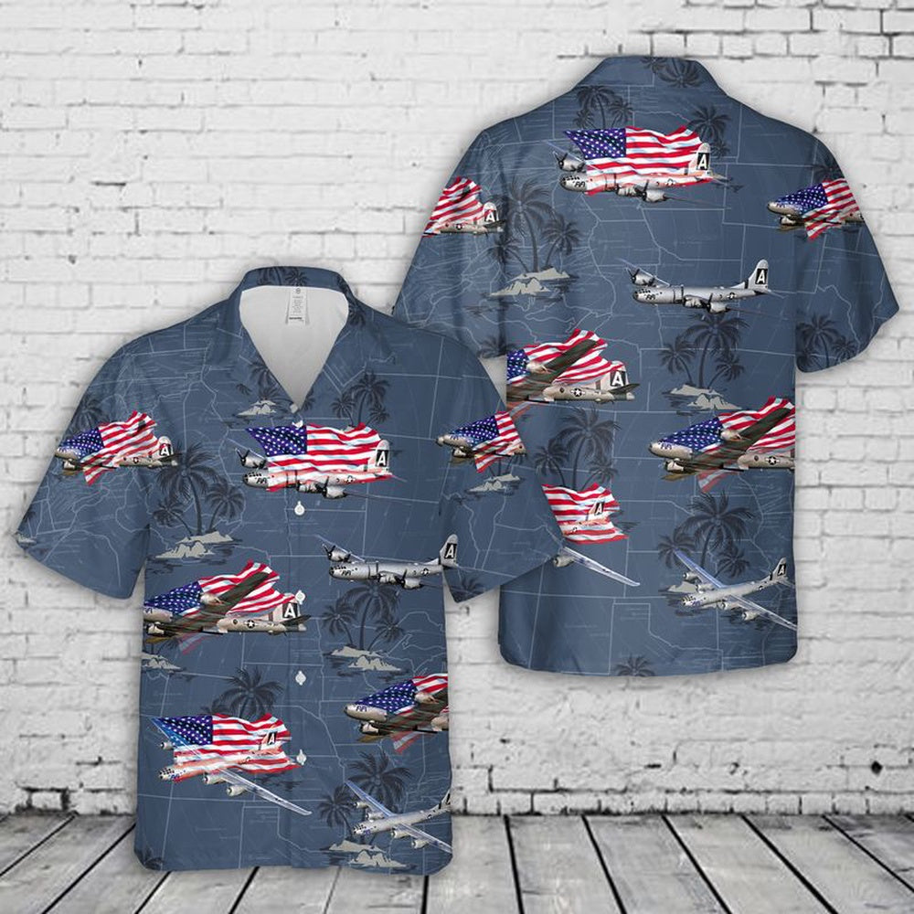 4Th Of July Hawaiian Shirts, Boeing B-29 Superfortress 4Th Of July Hawaiian Shirt, Military Aloha Shirts