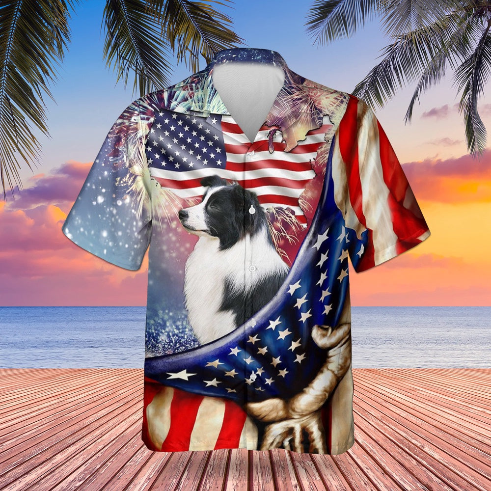 4Th Of July Hawaiian Shirts, Border Collie 4Th Of July Hawaiian Shirts Independence Day 2024 Border Collie Gifts Dog Lovers