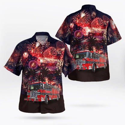 4Th Of July Hawaiian Shirts, Brilliant, Ohio, Brilliant Fire Department Hawaii Shirts