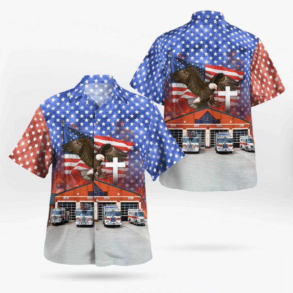 4Th Of July Hawaiian Shirts, Burtonsville Volunteer Fire Department Hawaii Shirts