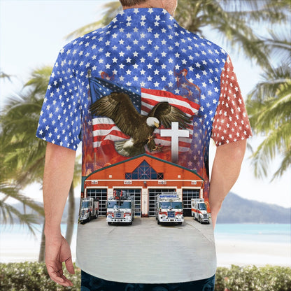 4Th Of July Hawaiian Shirts, Burtonsville Volunteer Fire Department Hawaii Shirts
