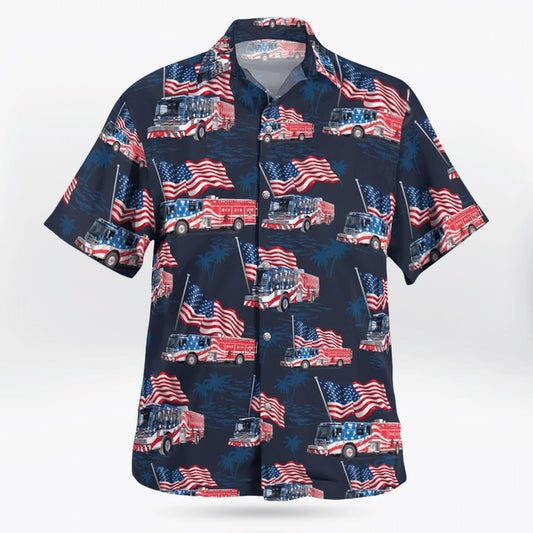 4Th Of July Hawaiian Shirts, Central County Fire & Rescue, Missouri 4Th Of July Hawaiian Shirts
