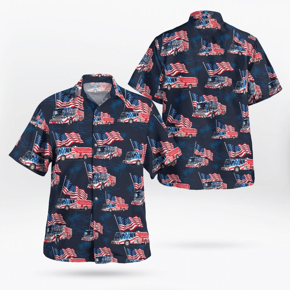 4Th Of July Hawaiian Shirts, Central County Fire & Rescue, Missouri 4Th Of July Hawaiian Shirts