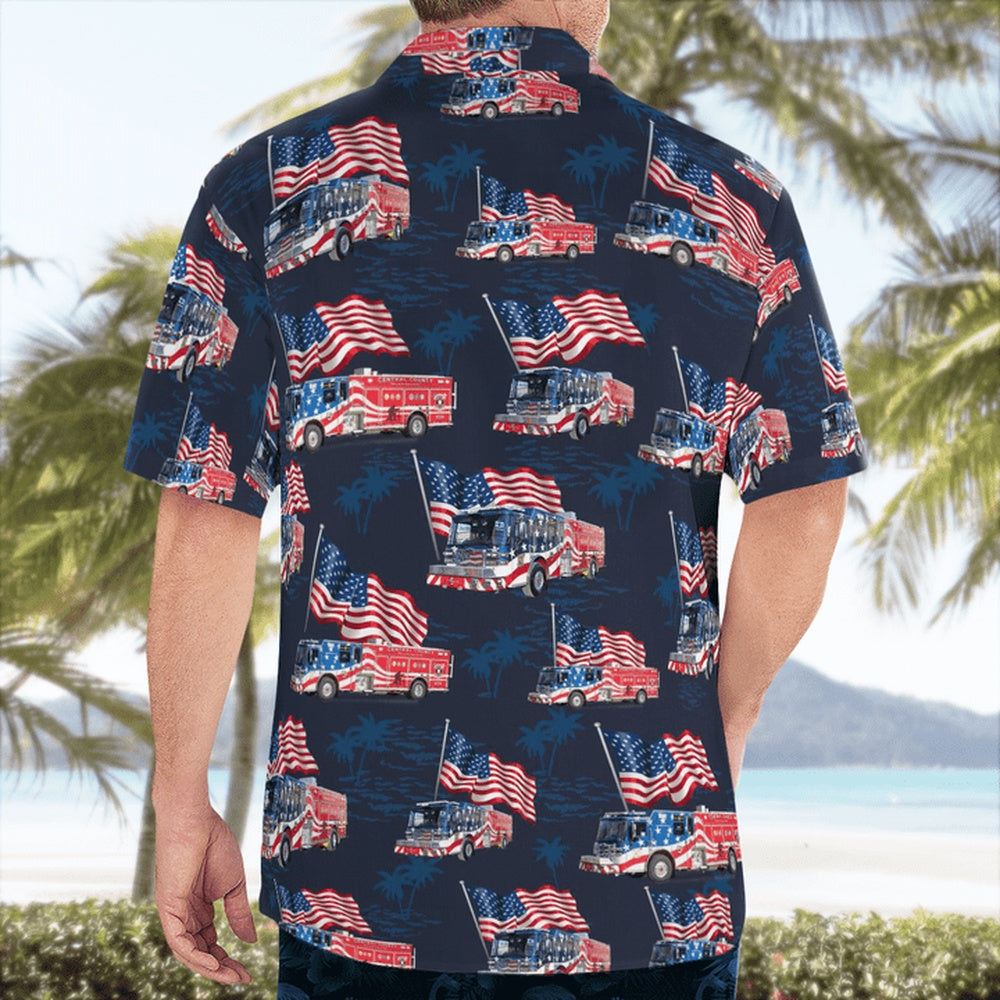4Th Of July Hawaiian Shirts, Central County Fire & Rescue, Missouri 4Th Of July Hawaiian Shirts