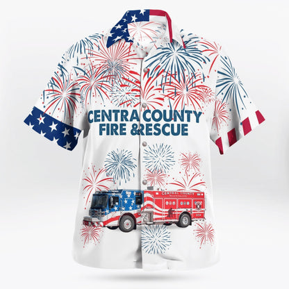 4Th Of July Hawaiian Shirts, Central County Fire & Rescue, Missouri 4Th Of July Hawaiian Shirtss