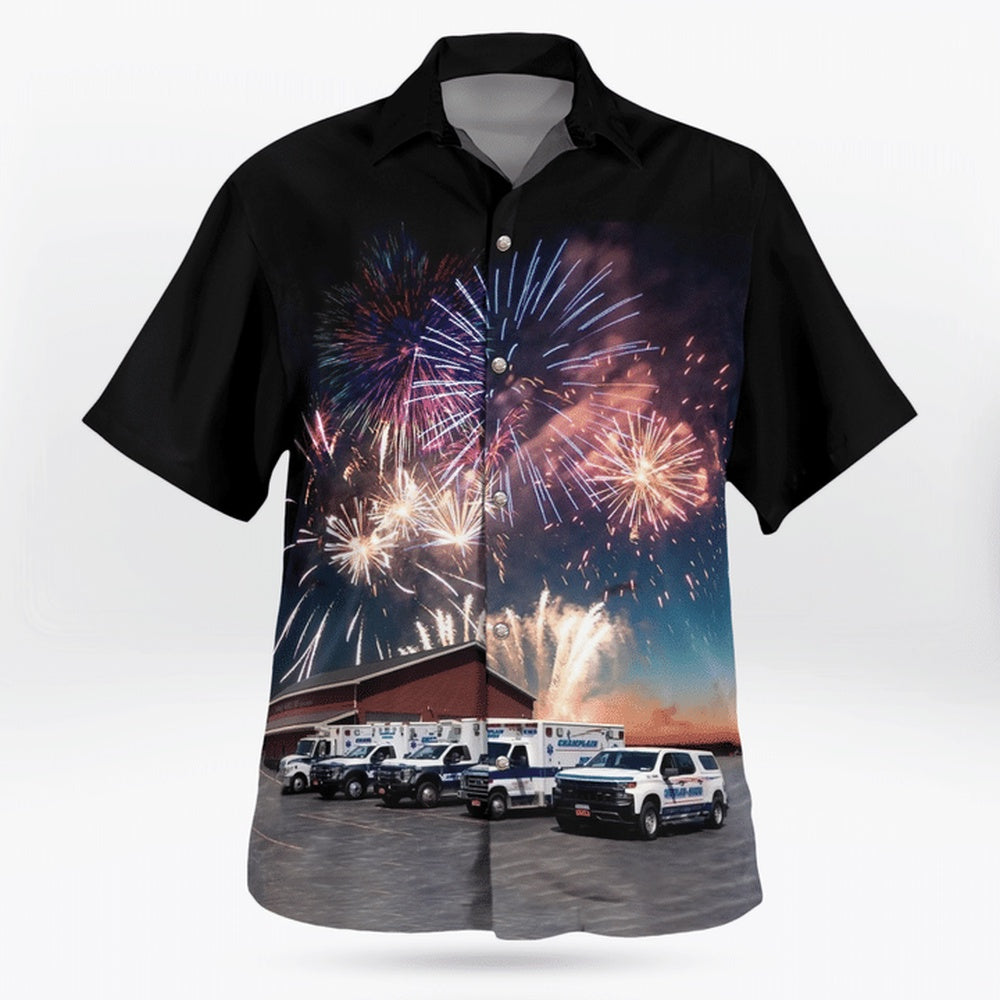 4Th Of July Hawaiian Shirts, Champlain-Mooers Volunteer Ambulance Service, 4Th Of July Hawaii Shirt