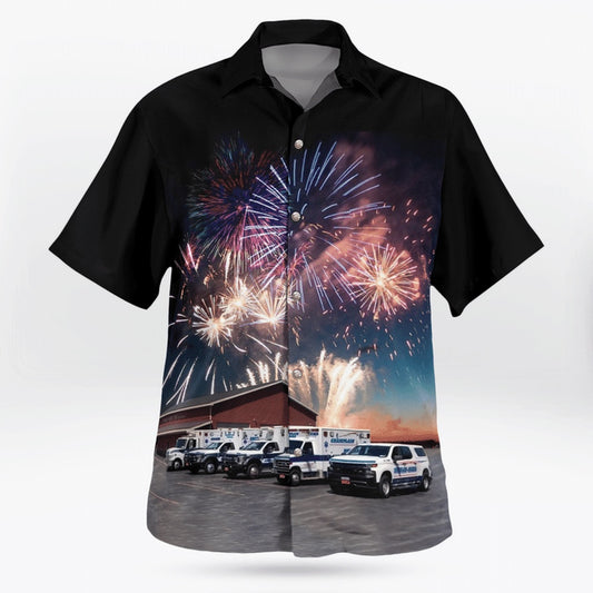4Th Of July Hawaiian Shirts, Champlain-Mooers Volunteer Ambulance Service, 4Th Of July Hawaii Shirt